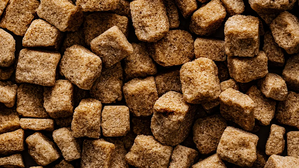 refined brown sugar cubes